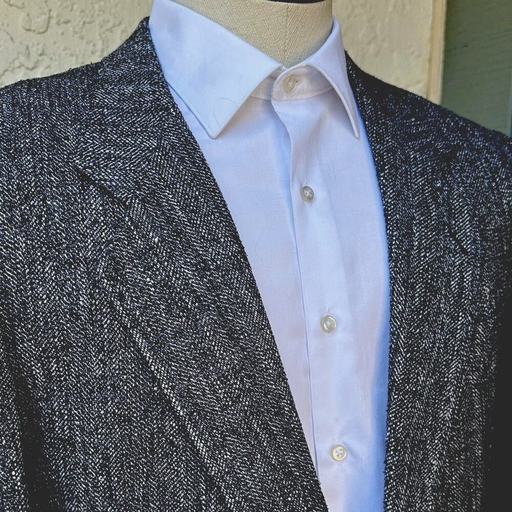 Robert Alexander Men 44L Silk Tweed Sport coat Blazer 100% Silk perfect conditio